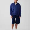 Jersey de felpa Vintagesoft para niño, de corte holgado y media cremallera