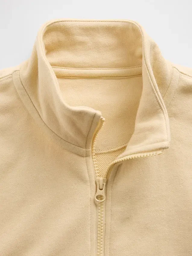 Jersey de felpa Vintagesoft para niño, de corte holgado y media cremallera