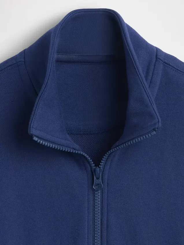 Jersey de felpa Vintagesoft para niño, de corte holgado y media cremallera