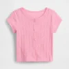 Jersey de punto acanalado con punto calado para bebés y niños