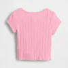 Jersey de punto acanalado con punto calado para bebés y niños