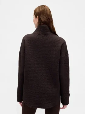 Jersey GapFit acolchado de jacquard con media cremallera