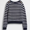 Jersey holgado con cuello barco, 100 % algodón