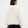 Jersey holgado de cuello redondo en mezcla de algodón