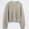 Jersey infantil de cuello redondo con efecto «pestañas» metalizado