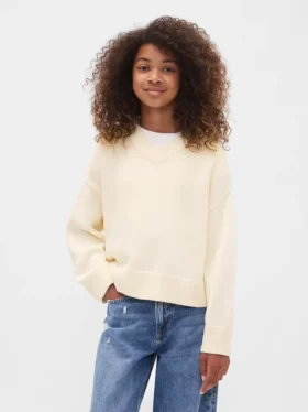 Jersey infantil holgado con cuello en V