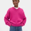Jersey infantil holgado con cuello en V