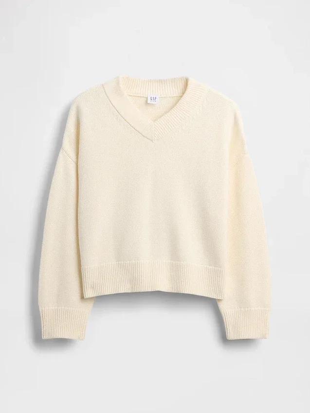 Jersey infantil holgado con cuello en V