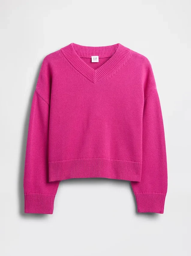 Jersey infantil holgado con cuello en V