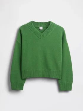 Jersey infantil holgado con cuello en V