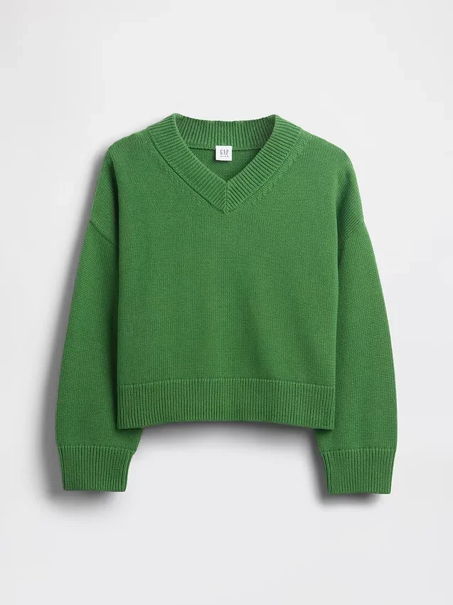 Jersey infantil holgado con cuello en V
