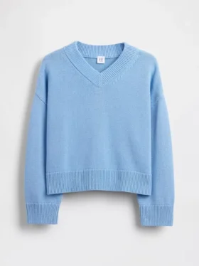 Jersey infantil holgado con cuello en V