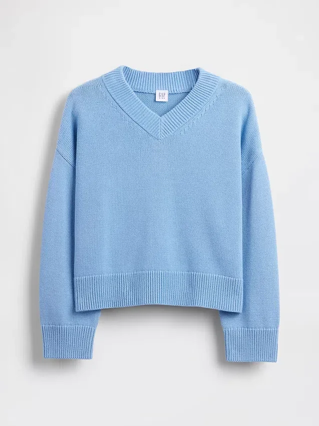 Jersey infantil holgado con cuello en V