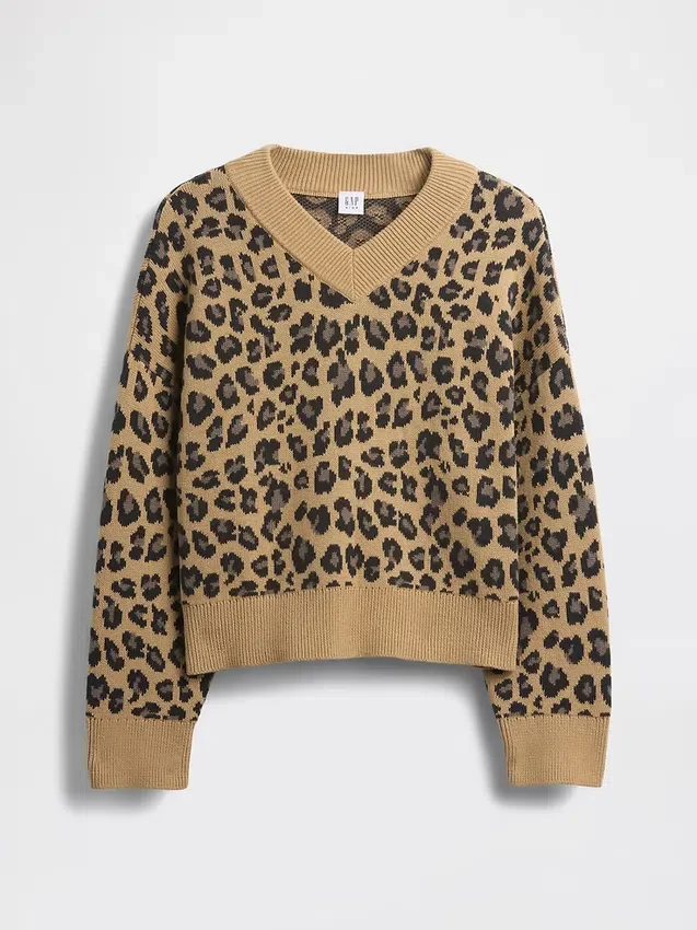 Jersey infantil holgado con cuello en V