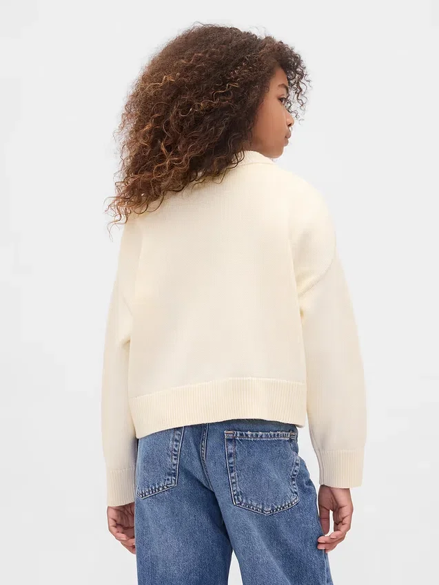Jersey infantil holgado con cuello en V