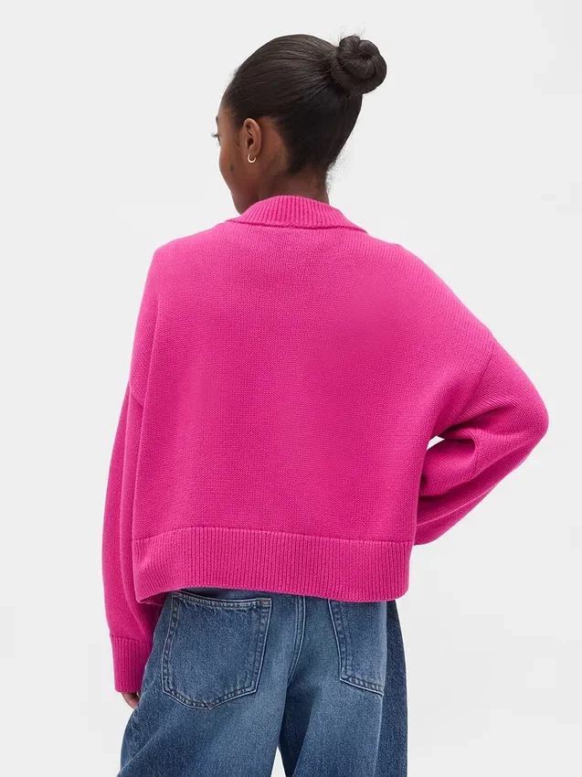 Jersey infantil holgado con cuello en V