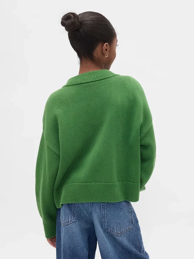 Jersey infantil holgado con cuello en V