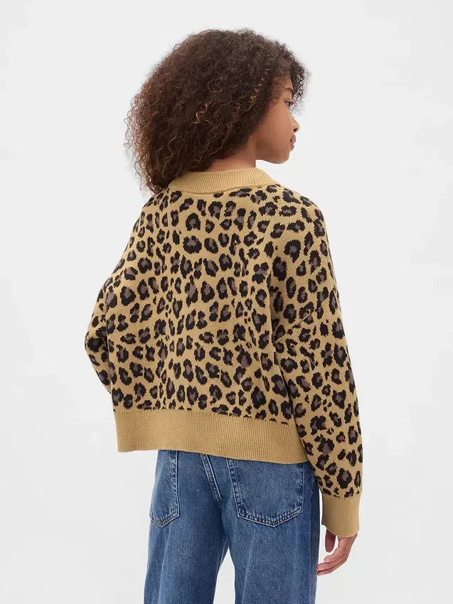 Jersey infantil holgado con cuello en V
