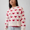 Jersey infantil holgado con cuello redondo y estampado gráfico