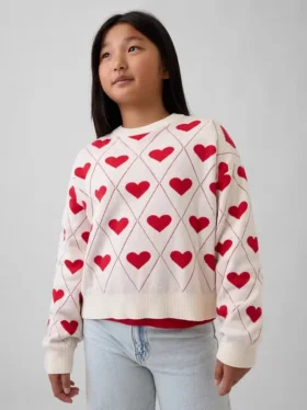 Jersey infantil holgado con cuello redondo y estampado gráfico