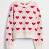 Jersey infantil holgado con cuello redondo y estampado gráfico