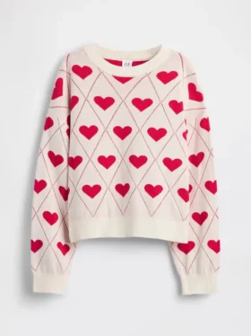 Jersey infantil holgado con cuello redondo y estampado gráfico