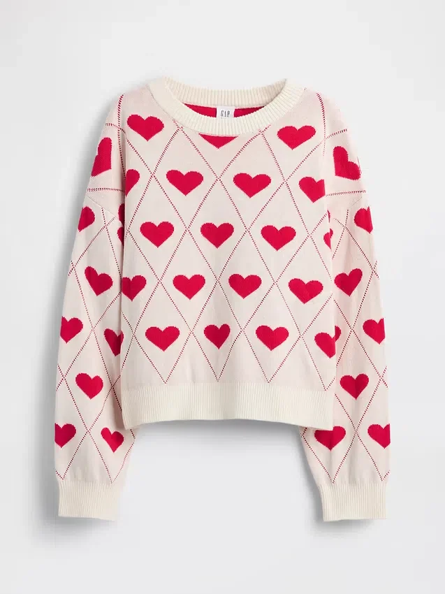 Jersey infantil holgado con cuello redondo y estampado gráfico