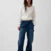 Jersey oversize con cuello en V CashSoft