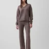Jersey oversize con cuello en V CashSoft