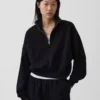 Jersey oversize con media cremallera y cuello en cuña Vintagesoft