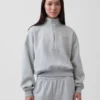 Jersey oversize con media cremallera y cuello en cuña Vintagesoft