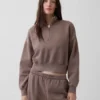 Jersey oversize con media cremallera y cuello en cuña Vintagesoft
