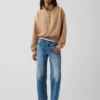 Jersey oversize con media cremallera y cuello en cuña Vintagesoft