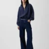 Jersey oversize con media cremallera y cuello en cuña Vintagesoft
