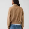 Jersey oversize con media cremallera y cuello en cuña Vintagesoft