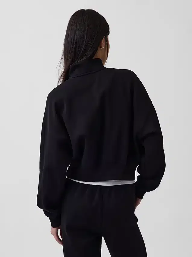 Jersey oversize con media cremallera y cuello en cuña Vintagesoft