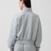 Jersey oversize con media cremallera y cuello en cuña Vintagesoft