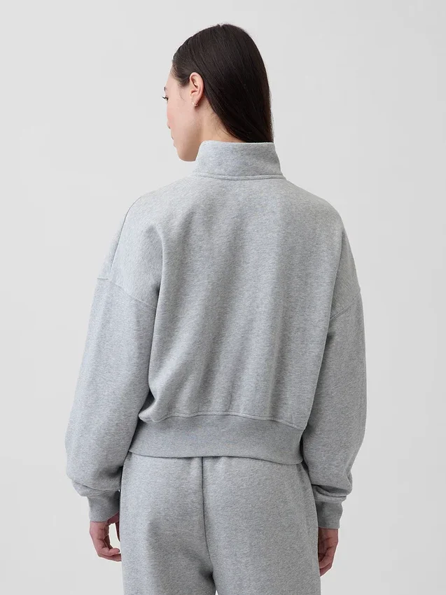 Jersey oversize con media cremallera y cuello en cuña Vintagesoft