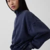 Jersey oversize con media cremallera y cuello en cuña Vintagesoft