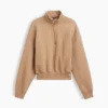 Jersey oversize con media cremallera y cuello en cuña Vintagesoft