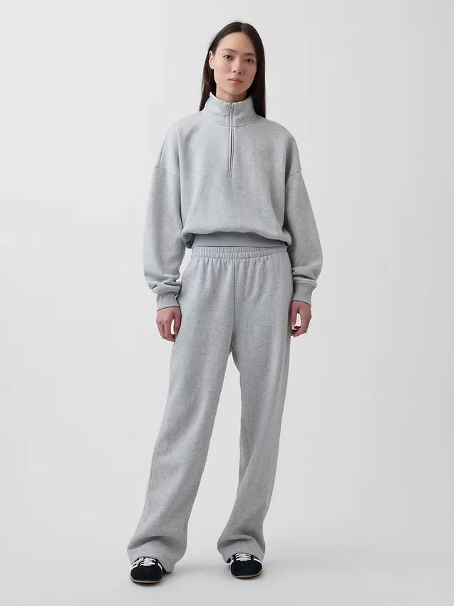 Jersey oversize con media cremallera y cuello en cuña Vintagesoft