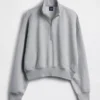 Jersey oversize con media cremallera y cuello en cuña Vintagesoft