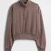 Jersey oversize con media cremallera y cuello en cuña Vintagesoft