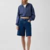 Jersey oversize de algodón texturizado con media cremallera