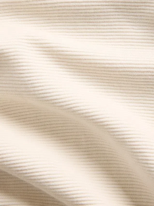 Jersey oversize de algodón texturizado con media cremallera
