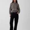 Jersey oversize de cuello alto 100 % algodón