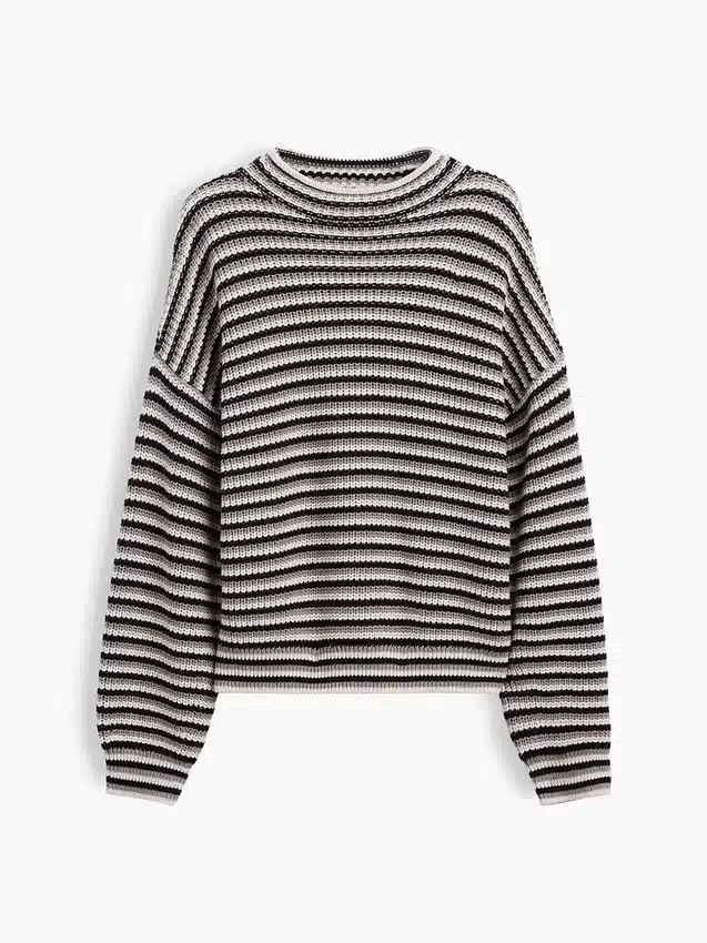 Jersey oversize de cuello alto 100 % algodón