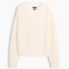 Jersey oversize de cuello en V con punto Shaker, 100 % algodón
