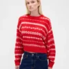 Jersey oversize de cuello redondo con efecto peludo