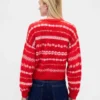 Jersey oversize de cuello redondo con efecto peludo